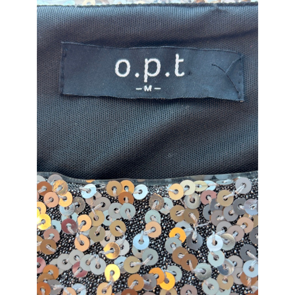 Anthropologie OPT Silver Sequin Long Sleeve Sheath Dress Medium Festival Sexy - Picture 6 of 11